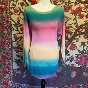 Divided Striped Rainbow Sweater Size 4